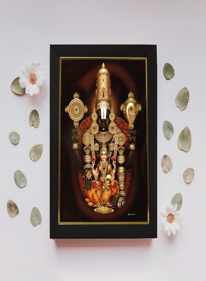 101Temples - Divinity Eternity Spirituality Venkateswara Swamy Tirupati Balaji Hrudhya Lakshmi Devi God Wood Photo Frame - 13 X 10 Inches - Image 2